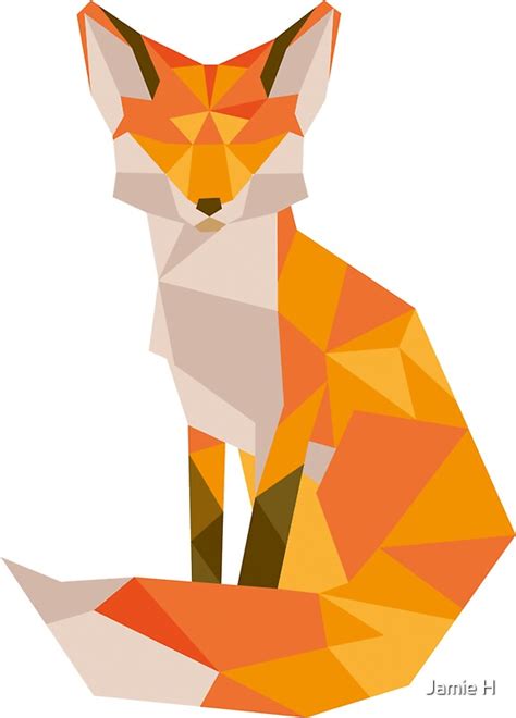 "Geometric Fox" Stickers by jamiehammond | Redbubble