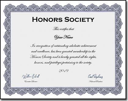 Honors Society Official Website