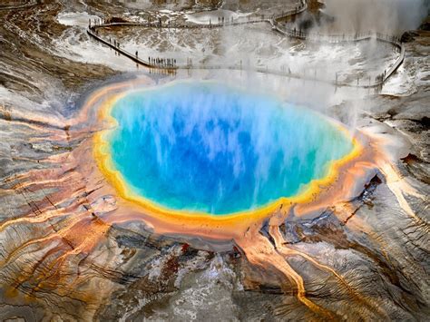 Grand Prismatic Spring, Yellowstone National Park, Wyoming | Wildlife ...