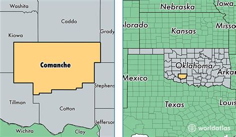 Comanche County Map