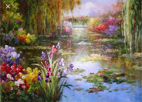 (France) Garden, water lilies by Claude Monet (1840- 1926). Oil on ...