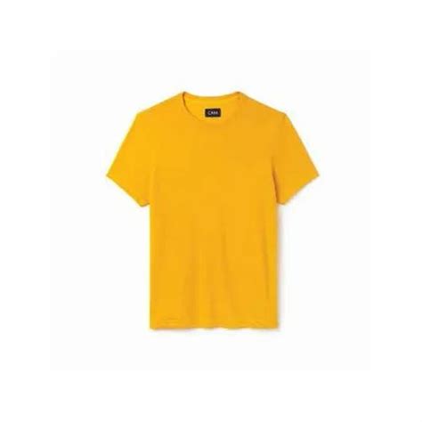 Men's Cotton Plain Yellow T-Shirt at Rs 100 in Pune | ID: 20812795162