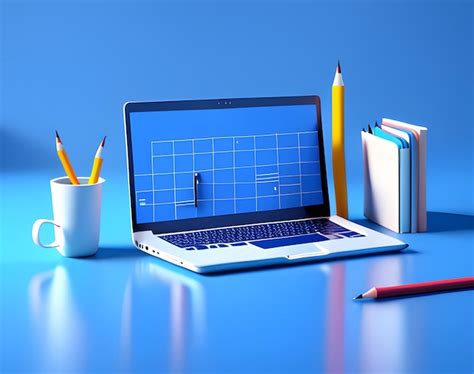 Premium AI Image | A laptop with a blue screen