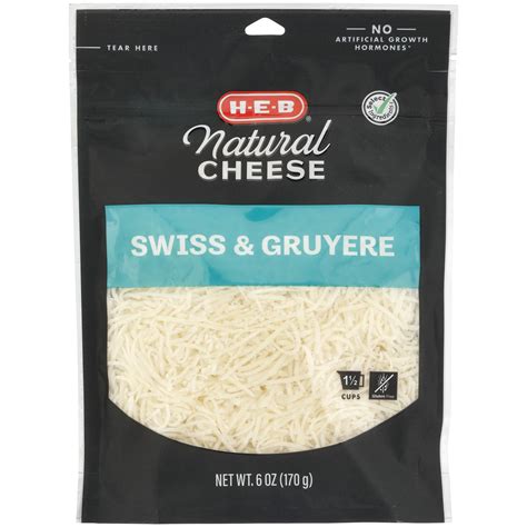 H-E-B Swiss & Gruyere Shredded Cheese - Shop Cheese at H-E-B