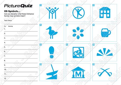 Quiz Number 010 with OS Map Symbols Picture Round