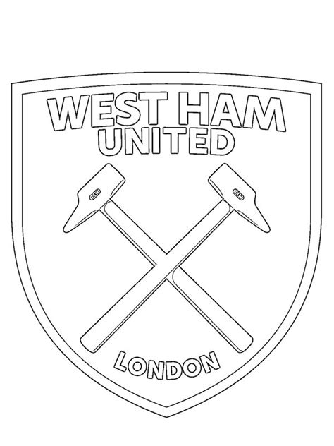 West Ham Logo Coloriage De Logo West Ham United Football Club | The ...