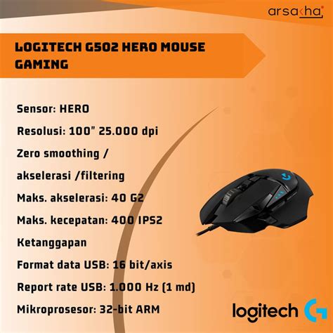 Logitech G502 HERO MOUSE GAMING