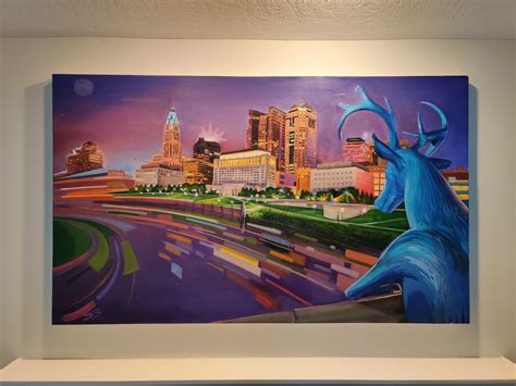 The Columbus Skyline - Painted! : r/Columbus