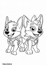 Chase And Skye Coloring Sheet sketch template