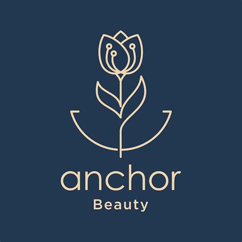 Premium Vector | Beauty anchor logo design inspiration