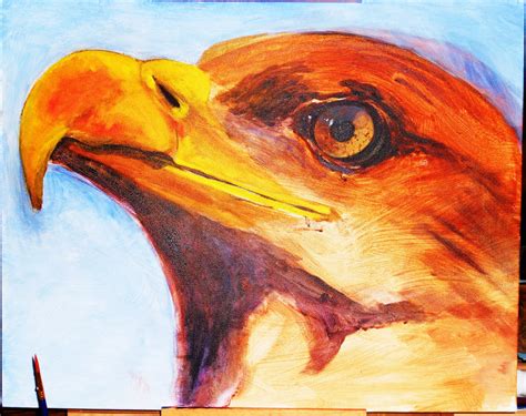 ARTIQUERYROSE: BALD EAGLE PAINTING: ACRYLIC