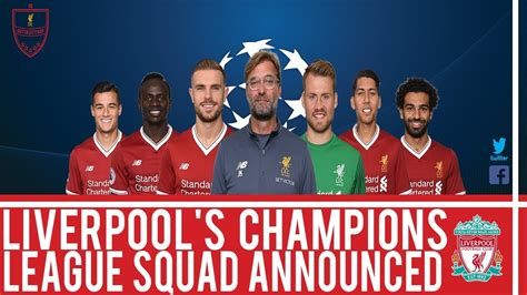 LIVERPOOL Champions League Squad Announced! | #LFC News - YouTube