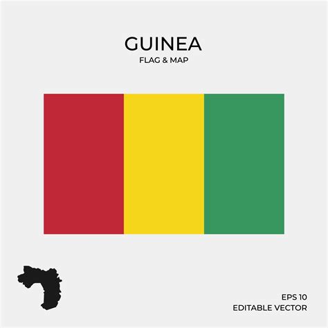 Guinea flag and map 2046043 Vector Art at Vecteezy