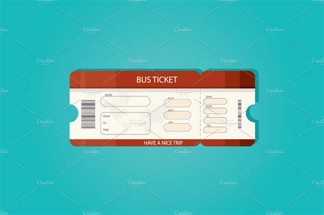 illustration of bus ticket | Graphic Objects ~ Creative Market