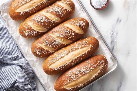 Pretzel Sandwich Buns Recipe | King Arthur Flour