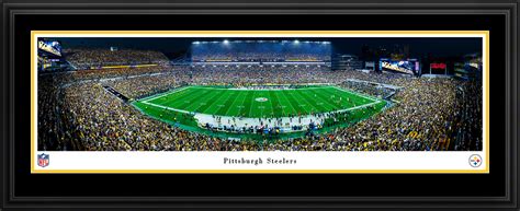 Pittsburgh Steelers "Night Game" at Acrisure Stadium Panoramic Poster - the Stadium Shoppe