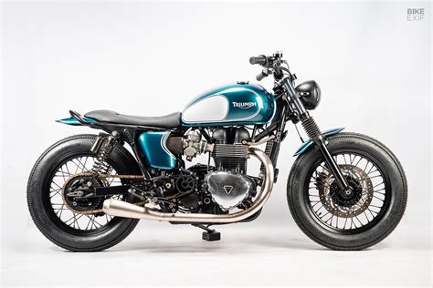 BRITISH CHIC: STG TRACKER’S CUSTOM TRIUMPH BONNEVILLE T100 - revtothelimit - motorbike forum