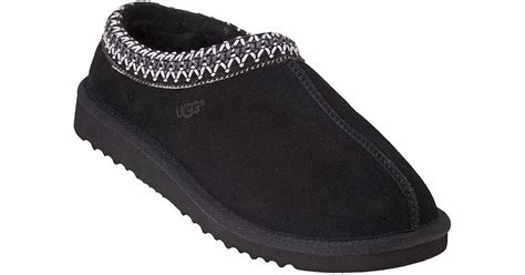 Ugg Tasman Slipper Black Suede in Black | Lyst