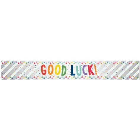 Banner Good Luck Multi-Coloured Foil 2.7m | BIG W