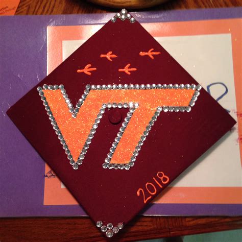 Virginia Tech grad cap decoration | Grad cap, Graduation cap decoration ...