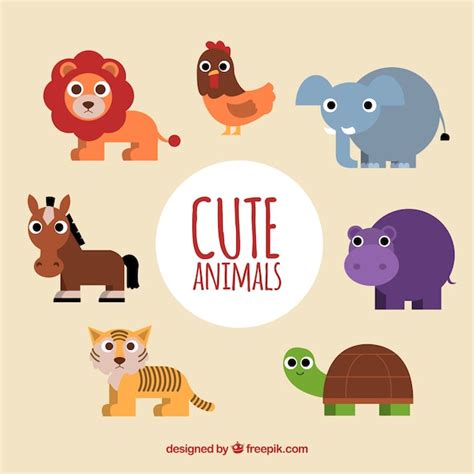 Free: Lovely set of flat animals - nohat.cc