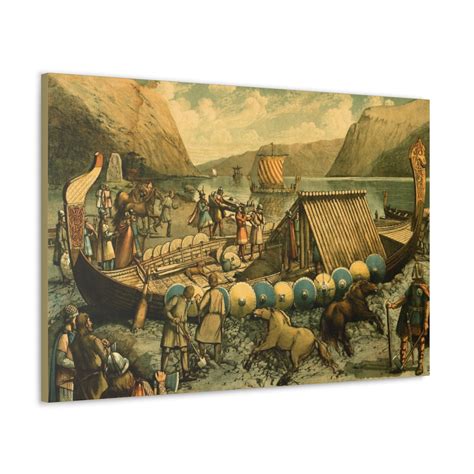 Burial of a Viking Jarl - Canvas Print | Viking / Norse Wall Art – Sons ...