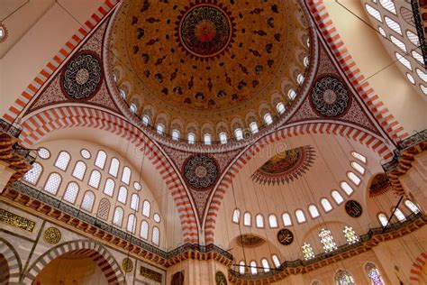 An Interior View of Suleymaniye Mosque Suleymaniye Camisi, Istanbul ...