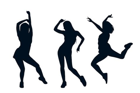 Free Vector | Dance flat dancer silhouette