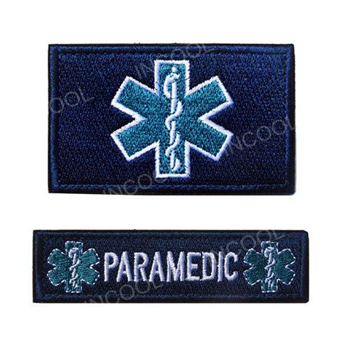 1 SET(2 PCS) Embroidery Patch EMT Medic Paramedic USA Army Morale Patch ...