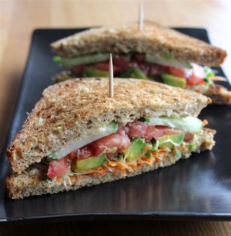 Hummus and Veggie Sandwich | Healthy Lunch Sandwiches | POPSUGAR Fitness Photo 13