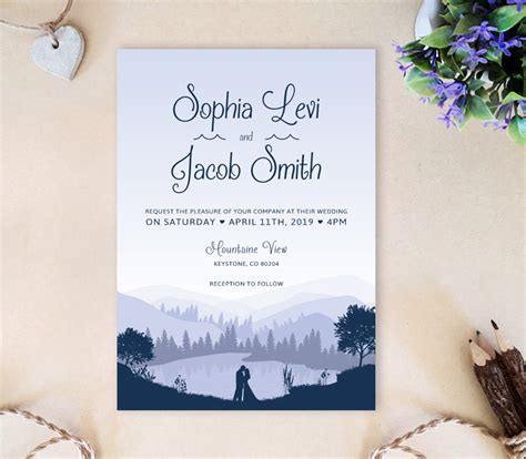 Mountain Wedding Invitations - LemonWedding