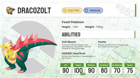 #880 Dracozolt - Pokecharms PokéDex