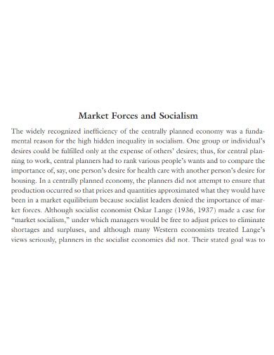 Socialism - 99+ Examples, Format, How to Distinguish, PDF