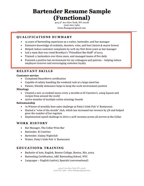 How to Write a Summary of Qualifications | Resume Companion