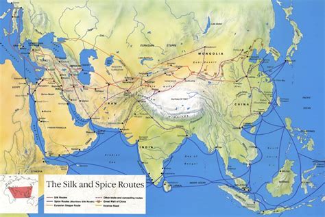 Maps & Atlas - Silk Road Trade Routes Map - Silk Road Map Printable - Printable Maps