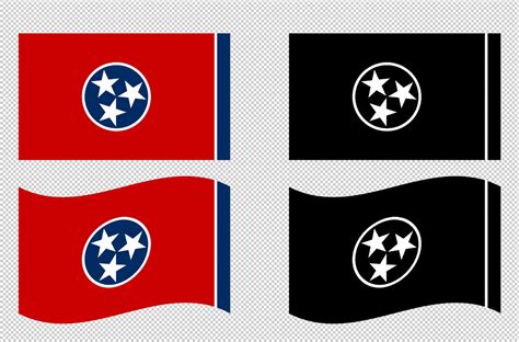 Tennessee State Flag SVG Vector Clip Art Cut Files for | Etsy