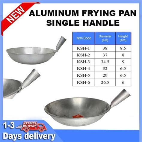 KAWALI / CAWALI SINGLE HANDLE Frying Pan (Aluminum Makapal) KSH- 1 KSH ...