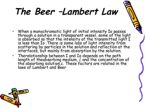 Beer lambert Law