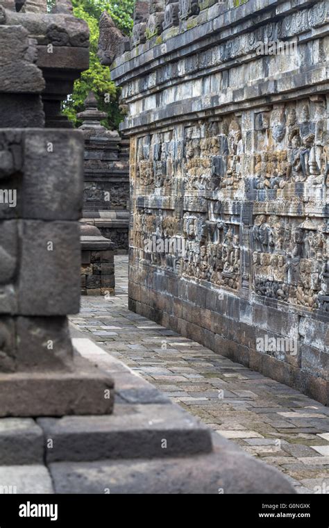 Inside ancient Borobudur temple Stock Photo - Alamy