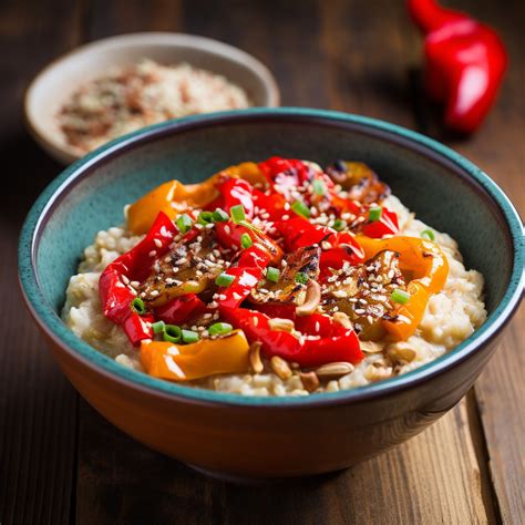 Gaba Rice Porridge with Roasted Peppers - Sattvic Recipes