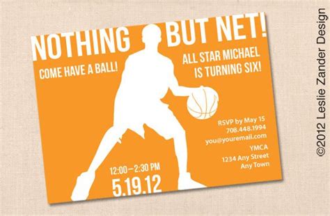 Basketball Party Invitations Free Printable