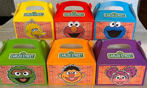 Sesame Street Party Favors Treat Boxes Set of 6 Birthday - Etsy