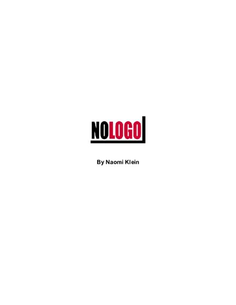 (PDF) Naomi Klein No Logo | Fulya Bahar - Academia.edu