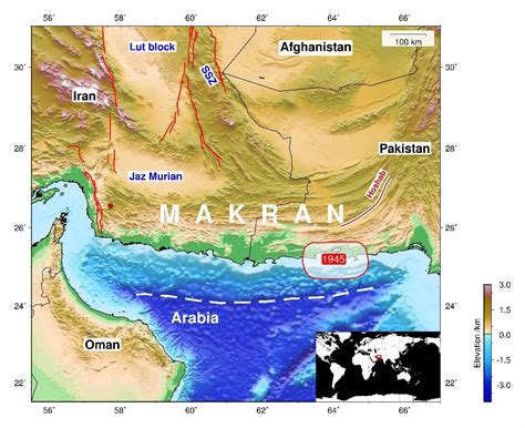 Makran Coast Map