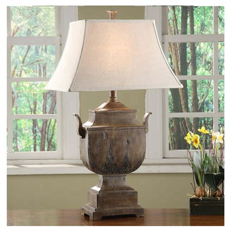 Seville Urn 34-Inch Table Lamp, Rustic Wood - Walmart.com