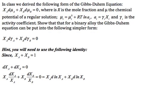 Solved In class we derived the following form of the | Chegg.com