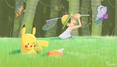 Pokemon - Kanto, Viridian Forest - Pikachu by Ozevito on DeviantArt