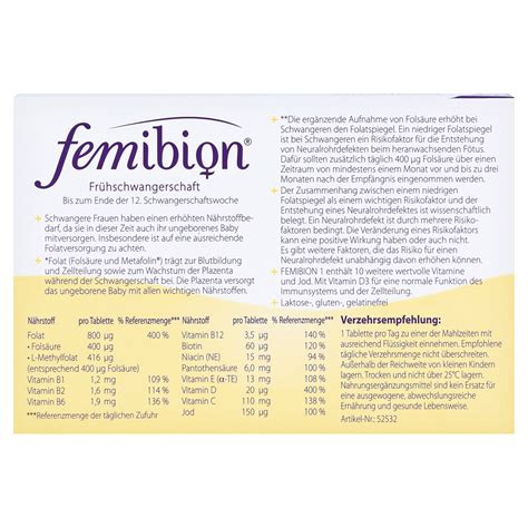 Erfahrungen zu Femibion 1 Frühschwangerschaft 30 Stück - medpex Versandapotheke