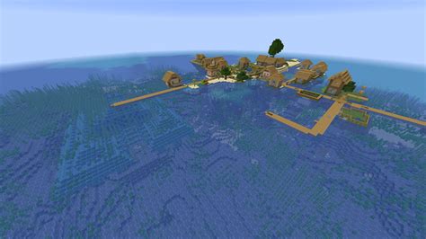 Water Village with Ocean Monument below it; Seed: 107038380838084 at -200 700. Enjoy ...