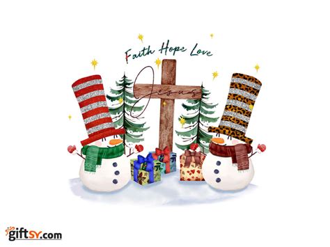 Faith Hope Love Jesus Christmas Sublimation - GiftSVG